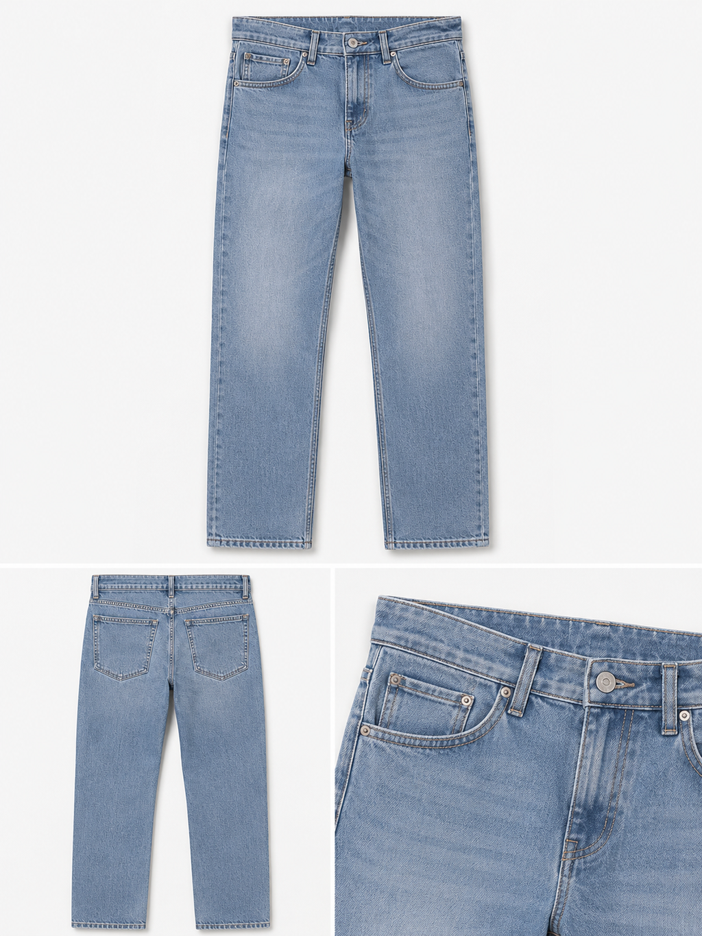 Straight Fit Denim Jeans